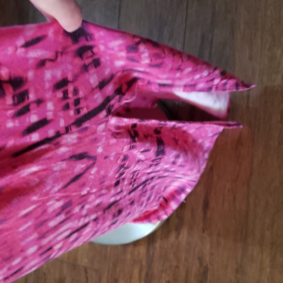 Ana maxi skirt pink with shades of navy blue to purple. Slits on both sides - Picture 7 of 9